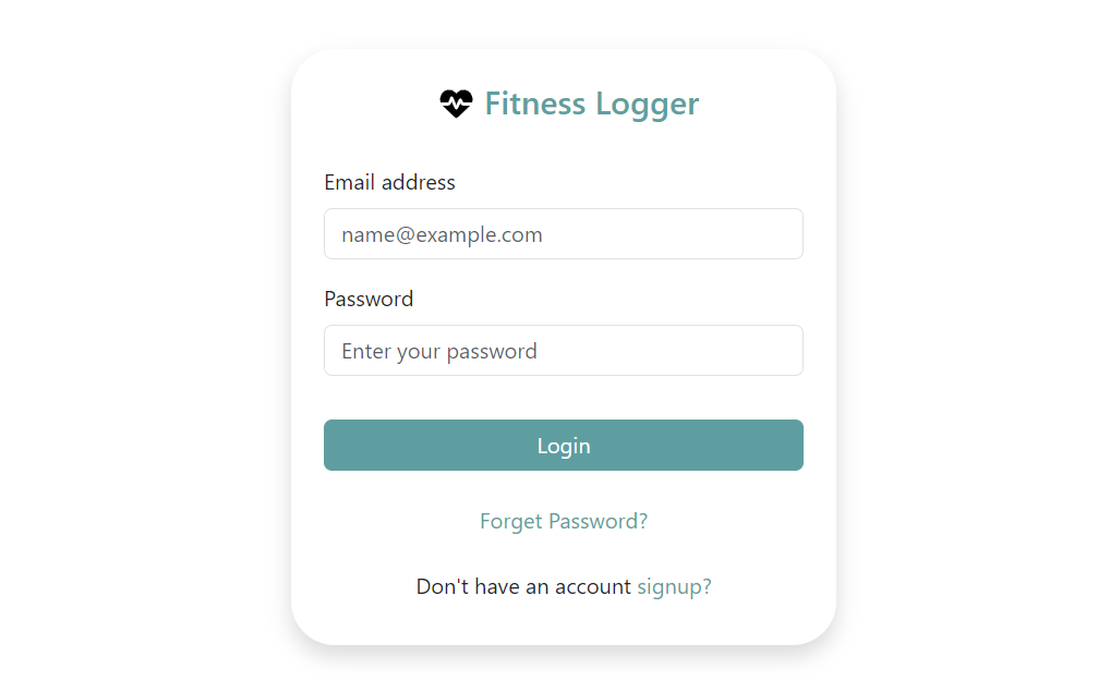 Fitness Logger Images